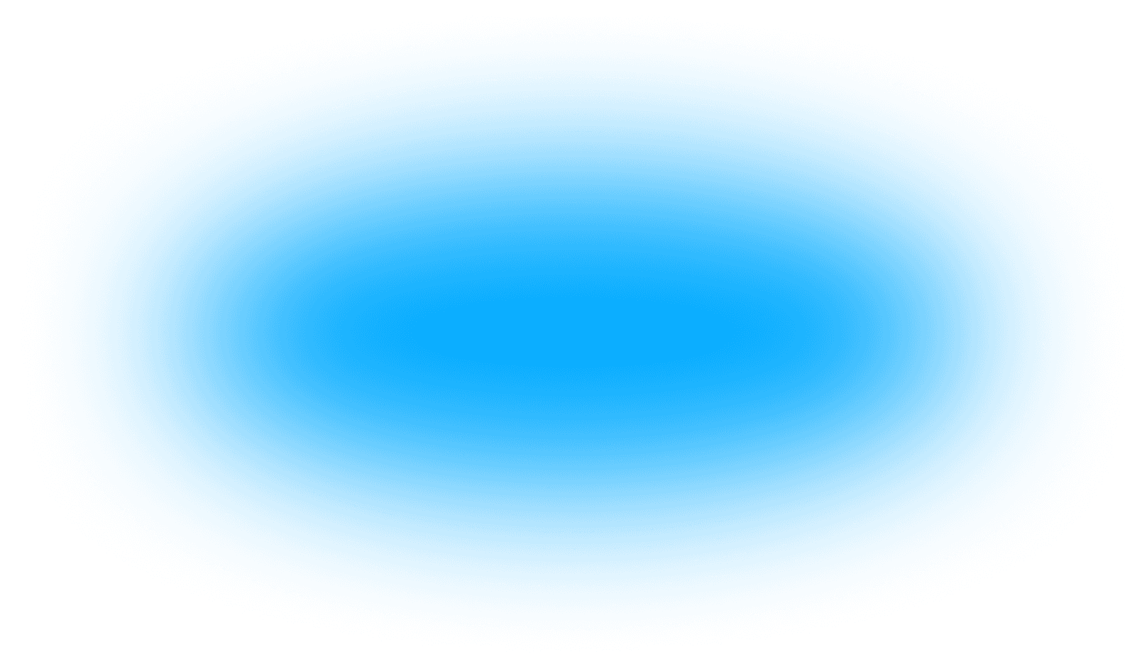 Soft blue oval glow fading to white at the edges